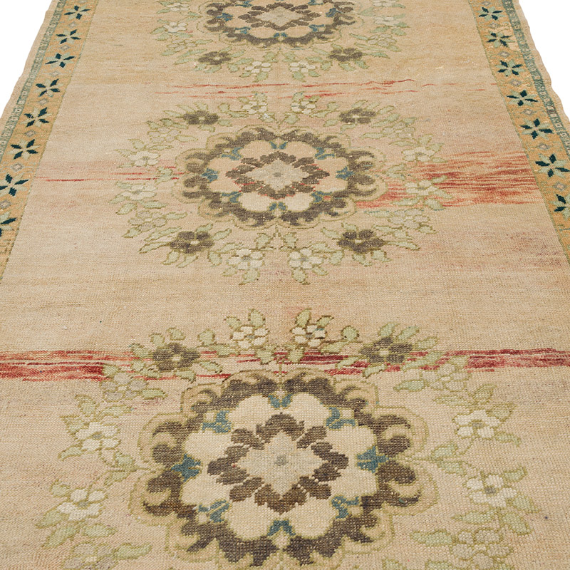 Alfombra Vintage Turca Anudada a Mano - 147 cm x 327 cm - K0084341