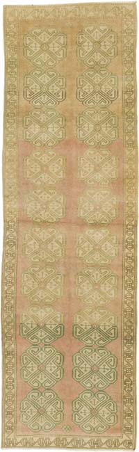 Pasillo Vintage Turco Anudado a Mano - 82 cm x 264 cm