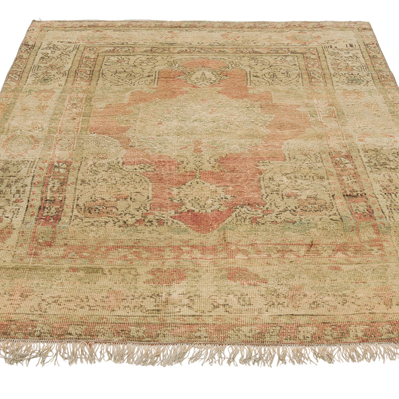 Vintage Turkish Hand-Knotted Rug - 3' 8" x 4' 10" (44" x 58") - K0084347