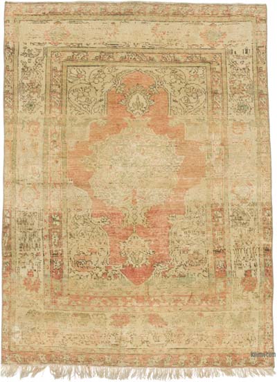 Alfombra Vintage Turca Anudada a Mano - 112 cm x 148 cm