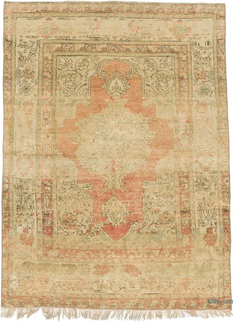 Vintage Turkish Hand-Knotted Rug - 3' 8" x 4' 10" (44" x 58") - K0084347