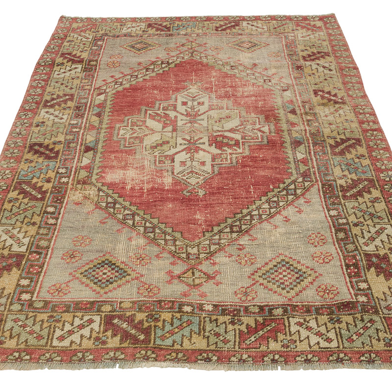 Vintage Turkish Hand-Knotted Rug - 3' 6" x 5' 8" (42" x 68") - K0084349