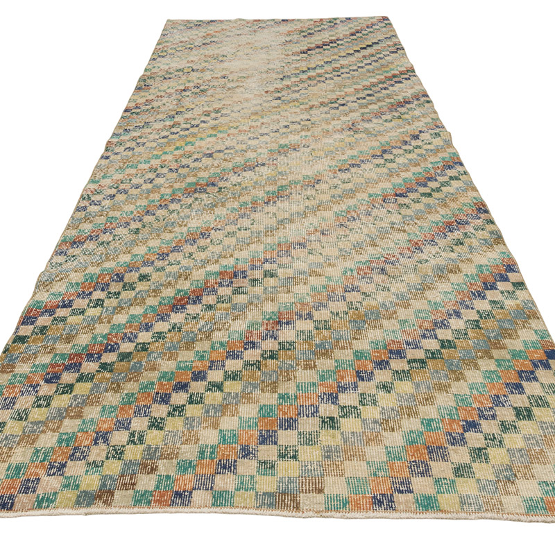 Vintage Turkish Hand-Knotted Rug - 3' 11" x 10' 5" (47" x 125") - K0084350