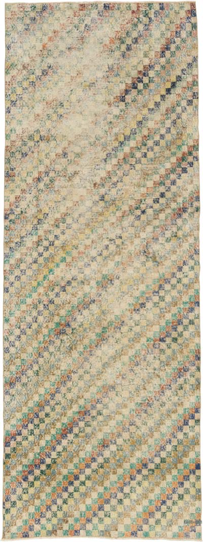 Alfombra Vintage Turca Anudada a Mano - 120 cm x 318 cm