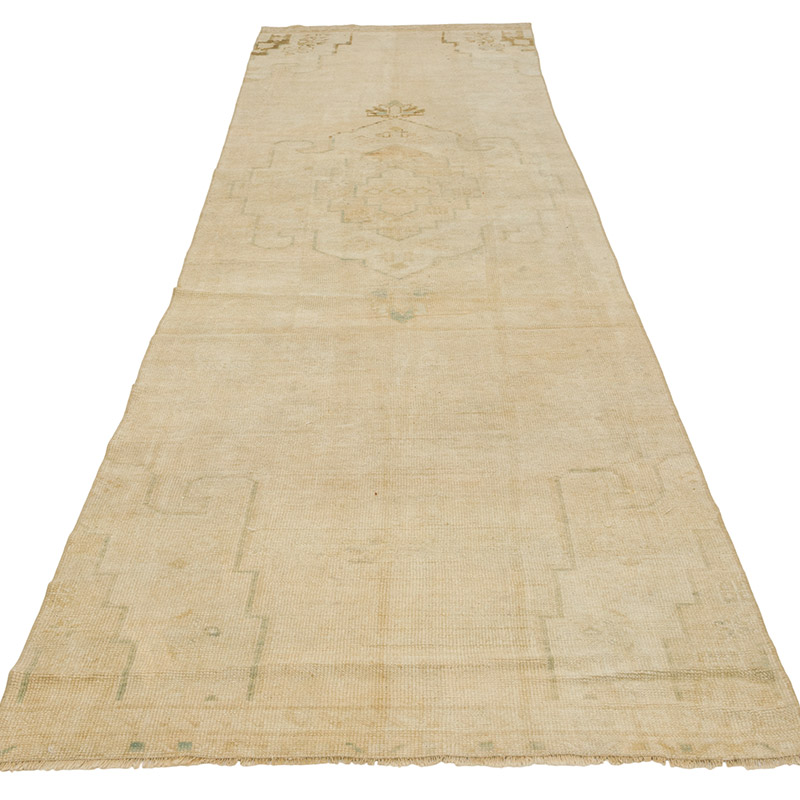Pasillo Vintage Turco Anudado a Mano - 95 cm x 340 cm - K0084351