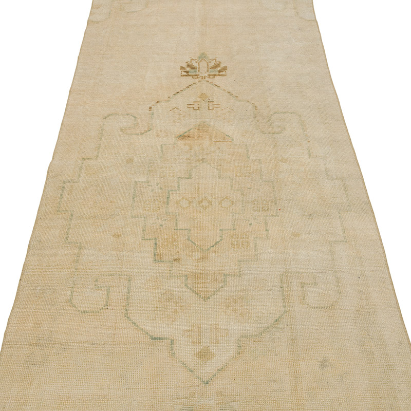 Pasillo Vintage Turco Anudado a Mano - 95 cm x 340 cm - K0084351