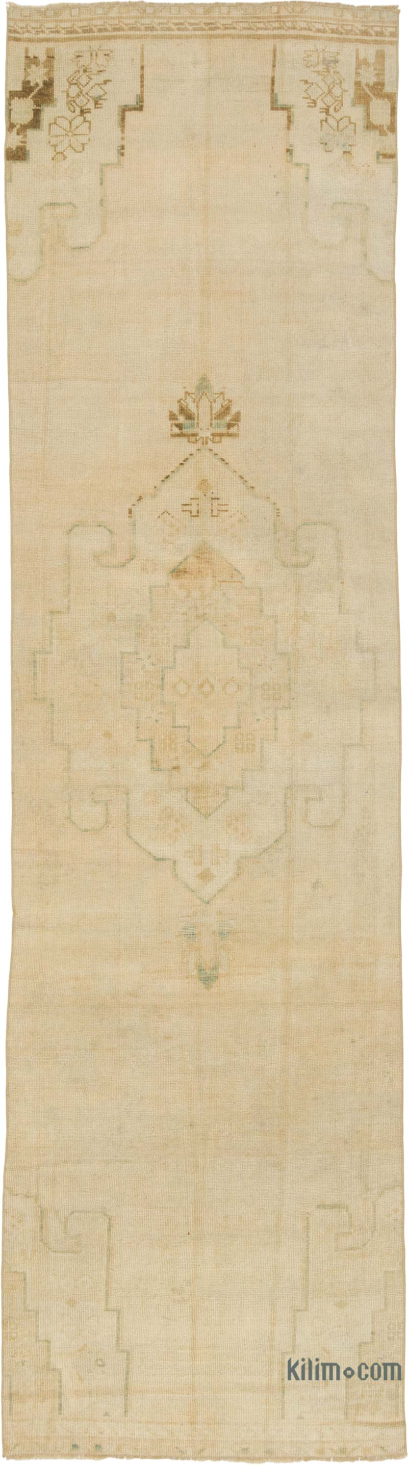 Pasillo Vintage Turco Anudado a Mano - 95 cm x 340 cm - K0084351