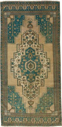 Vintage Turkish Hand-Knotted Rug - 4' 3" x 8' 7" (51" x 103")