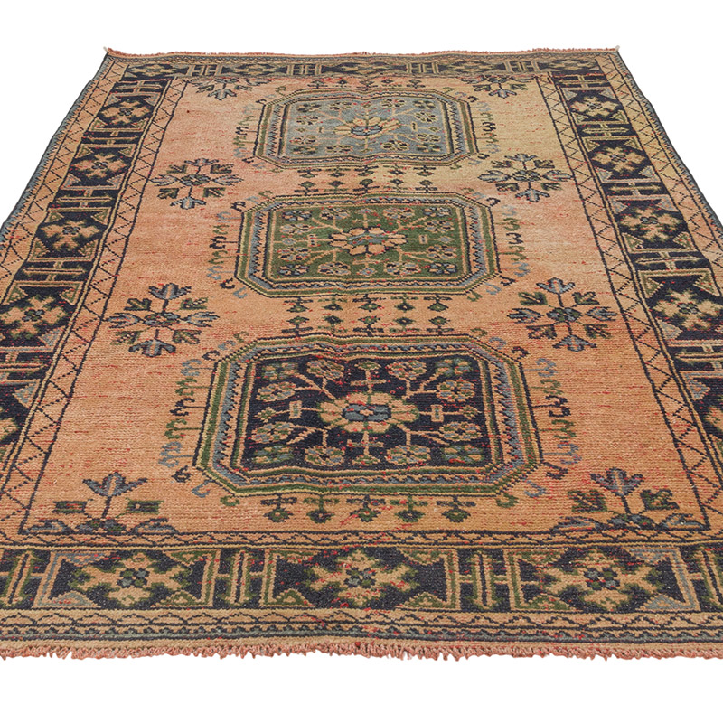 Vintage Turkish Hand-Knotted Rug - 4' 8" x 7' 7" (56" x 91") - K0084355