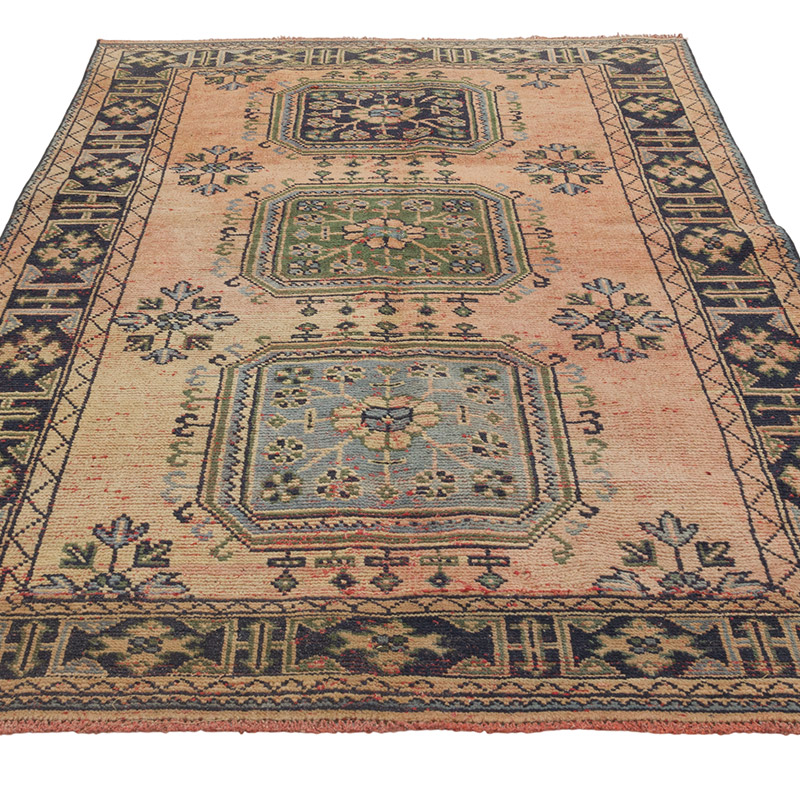 Vintage Turkish Hand-Knotted Rug - 4' 8" x 7' 7" (56" x 91") - K0084355