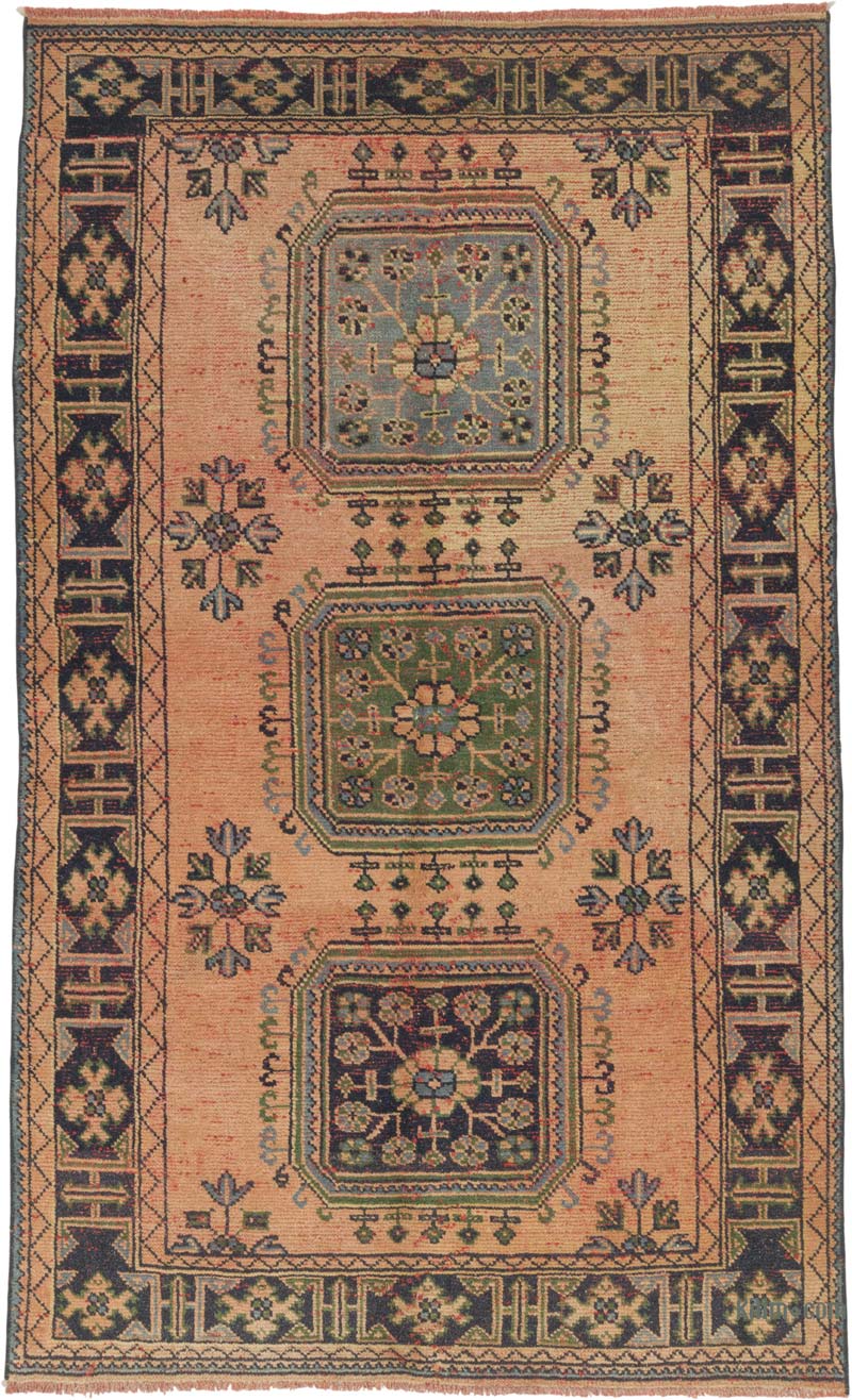 Vintage Turkish Hand-Knotted Rug - 4' 8" x 7' 7" (56" x 91") - K0084355