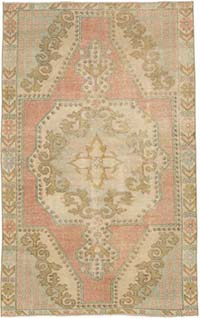 Vintage Turkish Hand-Knotted Rug - 4' 4" x 6' 11" (52" x 83")