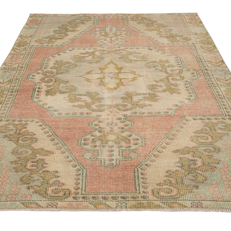 Alfombra Vintage Turca Anudada a Mano - 133 cm x 212 cm - K0084356