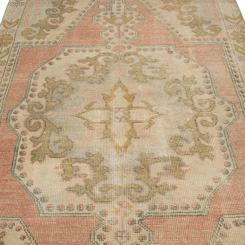 Alfombra Vintage Turca Anudada a Mano - 133 cm x 212 cm - K0084356