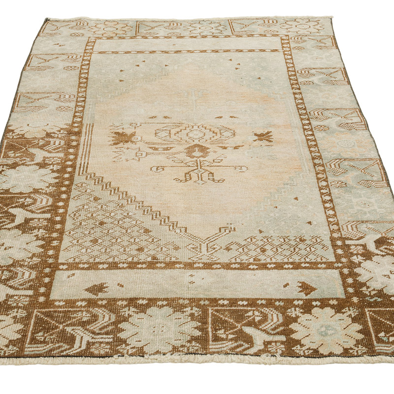 Alfombra Vintage Turca Anudada a Mano - 93 cm x 154 cm - K0084358