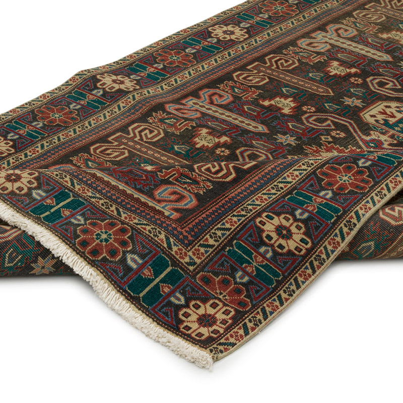 Pasillo Vintage Turco Anudado a Mano - 112 cm x 290 cm - K0084364