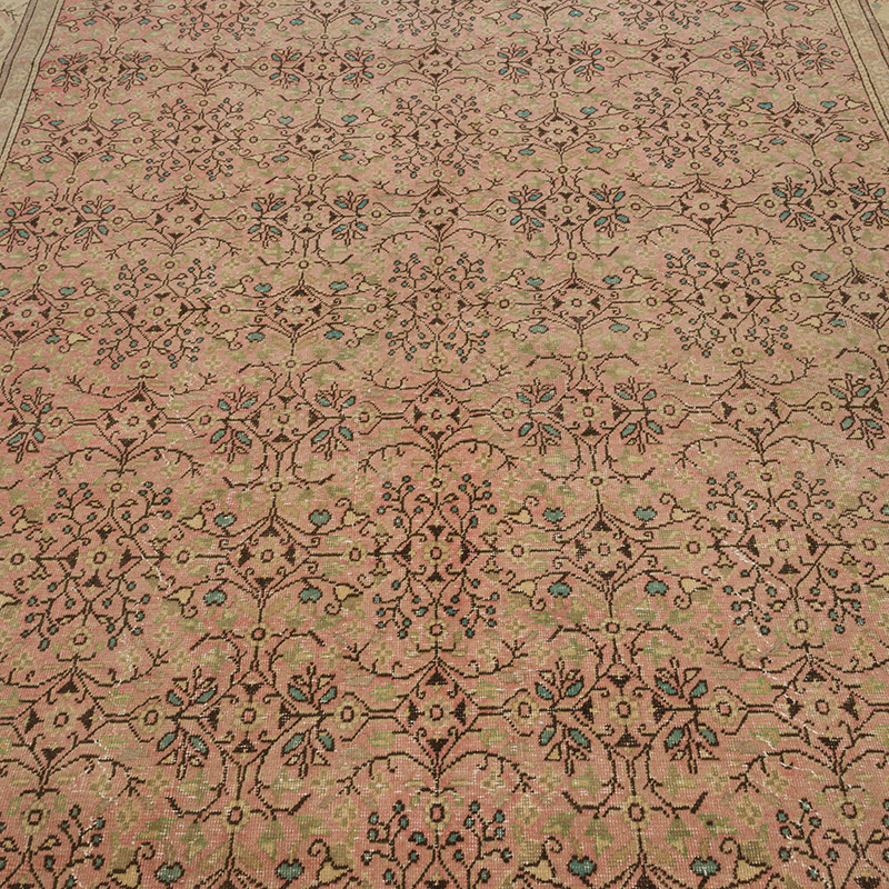 Alfombra Vintage Turca Anudada a Mano - 195 cm x 282 cm - K0084368