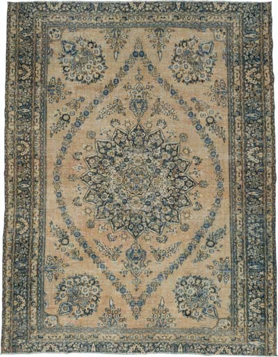 Vintage Hand-Knotted Oriental Rug - 10' 10" x 14' 1" (130" x 169")