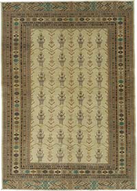 Vintage Turkish Hand-Knotted Rug - 5' 8" x 7' 11" (68" x 95")