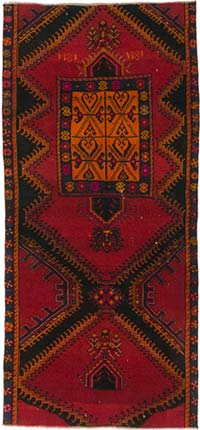 Vintage Turkish Hand-Knotted Rug - 4' 11" x 10' 7" (59" x 127")
