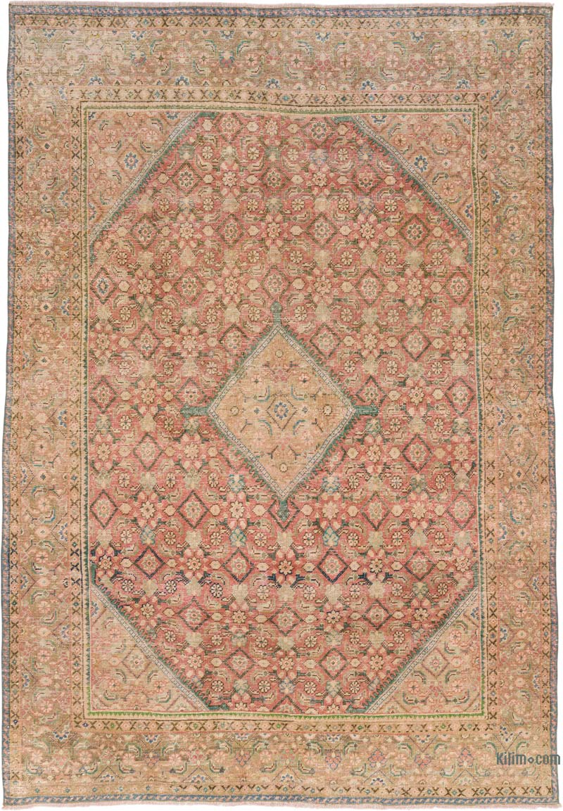 Vintage Turkish Hand-Knotted Rug - 6' 6" x 9' 4" (78" x 112") - K0084382