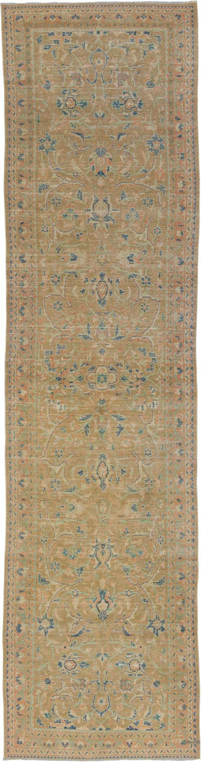 Vintage Turkish Hand-Knotted Runner - 3' 7" x 13' 7" (43" x 163")