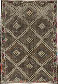 Vintage Anatolian Jijim Rug - 6' 8" x 9' 10" (80" x 118")