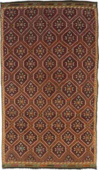Vintage Anatolian Jijim Rug - 6' 1" x 10' 3" (73" x 123")