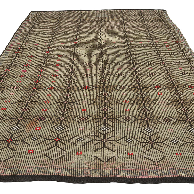 Vintage Anatolian Jijim Rug - 5' 11" x 9' 10" (71" x 118") - K0084389
