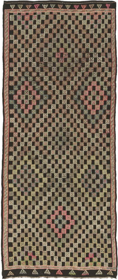 Vintage Anatolian Jijim Rug - 3' 7" x 8' 8" (43" x 104")