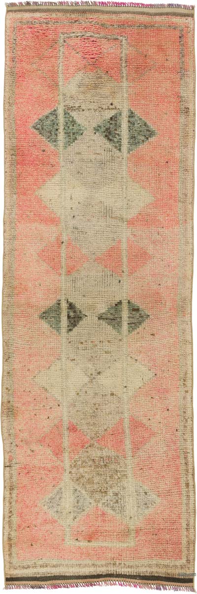 Vintage Turkish Hand-Knotted Runner - 2' 10" x 8' 7" (34" x 103")