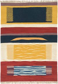 New Handwoven Turkish Kilim Rug - 6' 2" x 8' 4" (74" x 100")