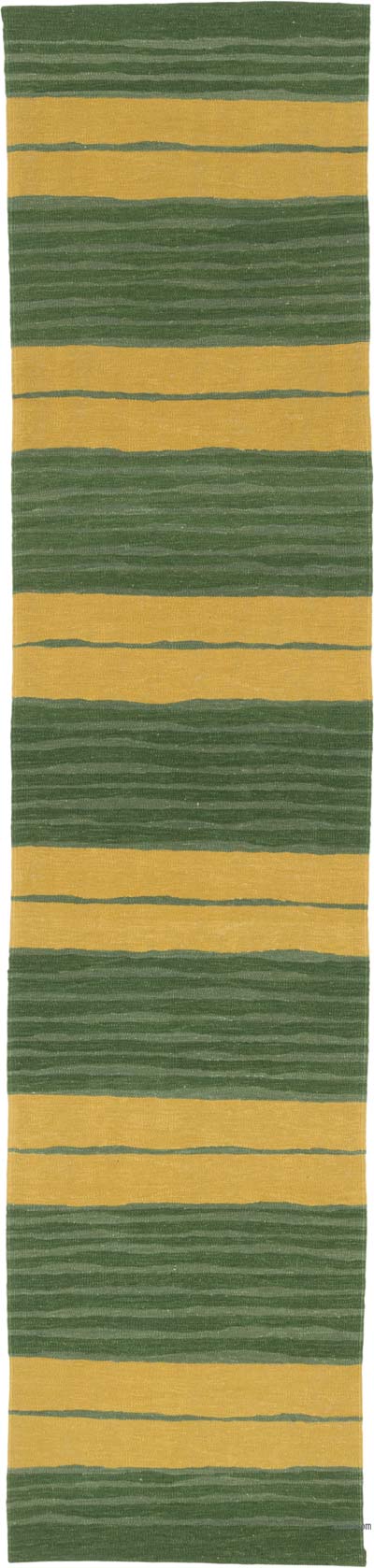 New Handwoven Turkish Kilim Runner - 2' 8" x 11' 6" (32" x 138")