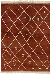 New Moroccan Style Hand-Knotted Tulu Rug - 6' 2" x 8' 8" (74" x 104")