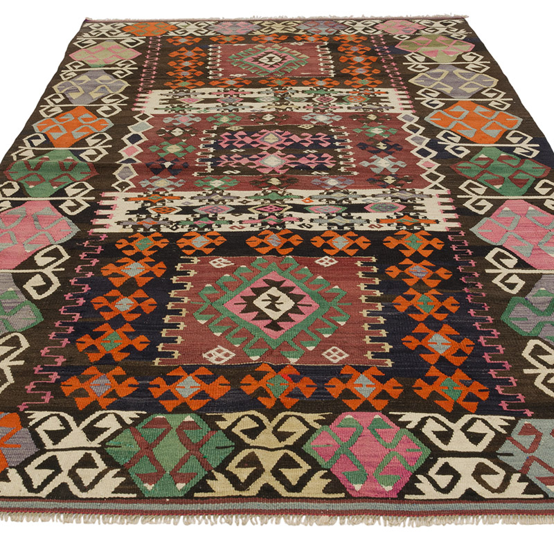Vintage Karakecili Kilim Rug - 5' 1" x 8' 10" (61" x 106") - K0084408