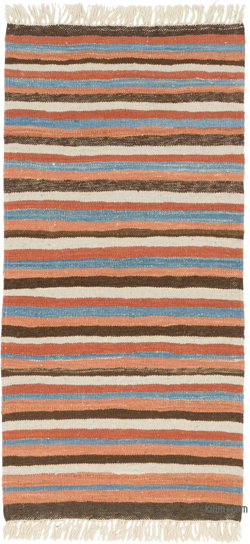 New Handwoven Turkish Kilim Rug - 2' 7" x 5' 3" (31" x 63") - K0084410