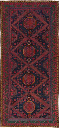 Vintage Caucasian Soumak Rug - 6' 2" x 12' 10" (74" x 154")