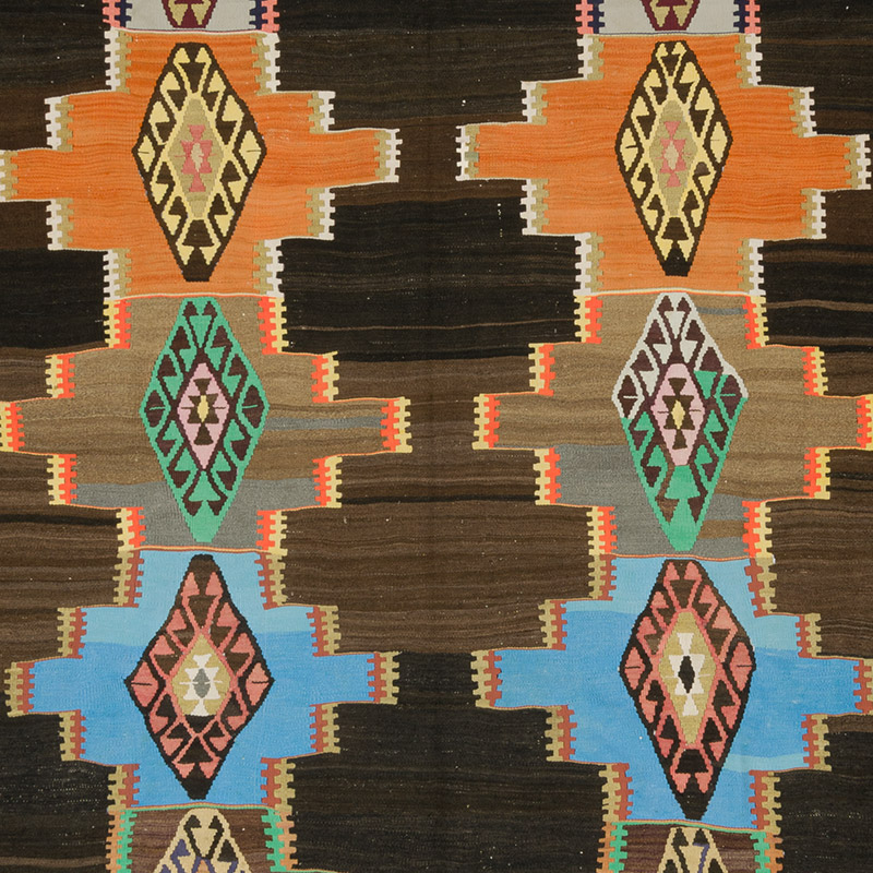 Vintage Kars Kilim Rug - 7' 2" x 12' 6" (86" x 150") - K0084415