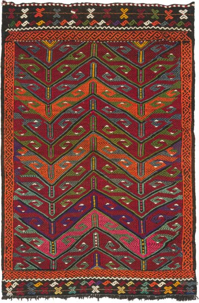 Vintage Anatolian Jijim Rug - 3' 1" x 4' 9" (37" x 57")