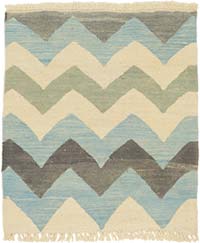 New Handwoven Turkish Kilim Rug - 2' 11" x 3' 3" (35" x 39")