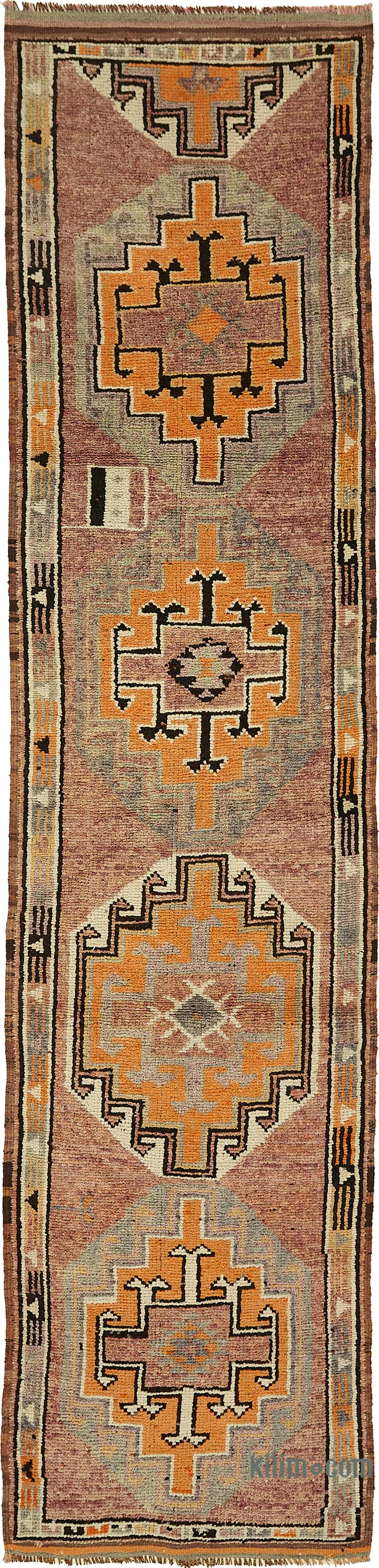 Vintage Tribal Runner Rug - 2' 11" x 12' 6" (35" x 150") - K0085039