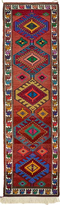 Vintage Tribal Runner Rug - 3' 1" x 11' 2" (37" x 134")