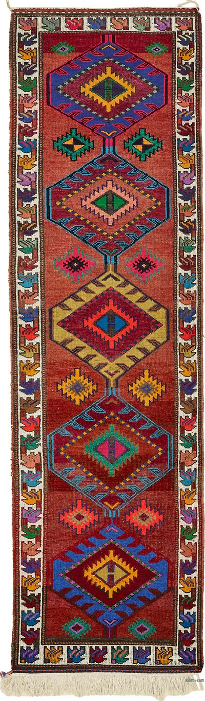 Vintage Tribal Runner Rug - 3' 1" x 11' 2" (37" x 134")