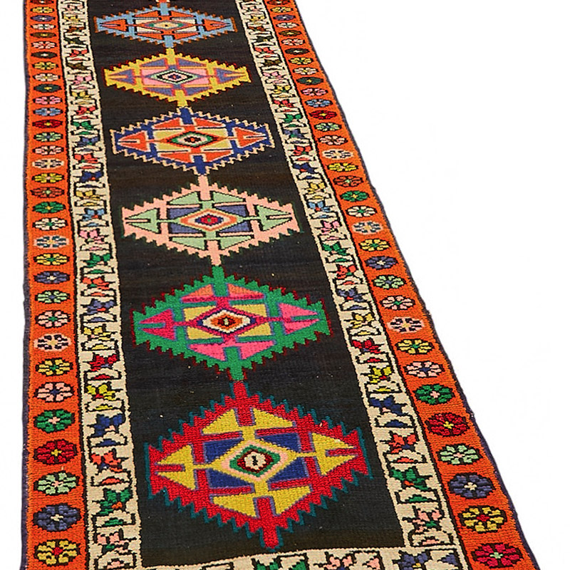 Vintage Tribal Runner Rug - 2' 9" x 10' 8" (33" x 128") - K0085044