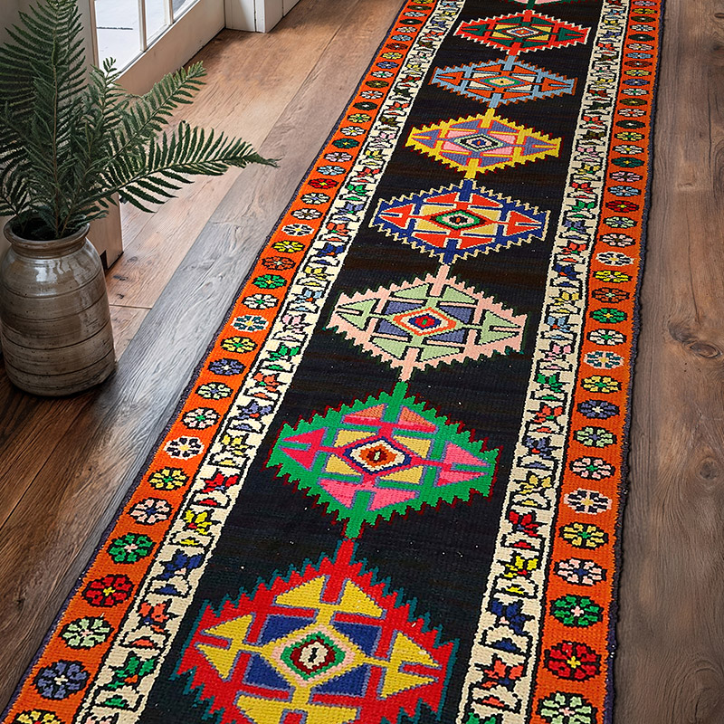 Alfombra Vintage de pasillo - 83 cm x 326 cm - K0085044