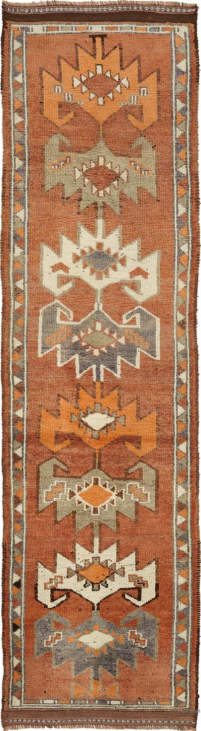 Vintage Tribal Runner Rug - 3'  x 11' 2" (36" x 134")