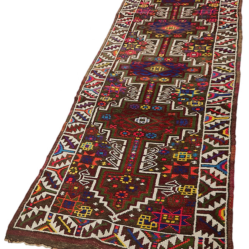 Vintage Tribal Runner Rug - 3'  x 12'  (36" x 144") - K0085049
