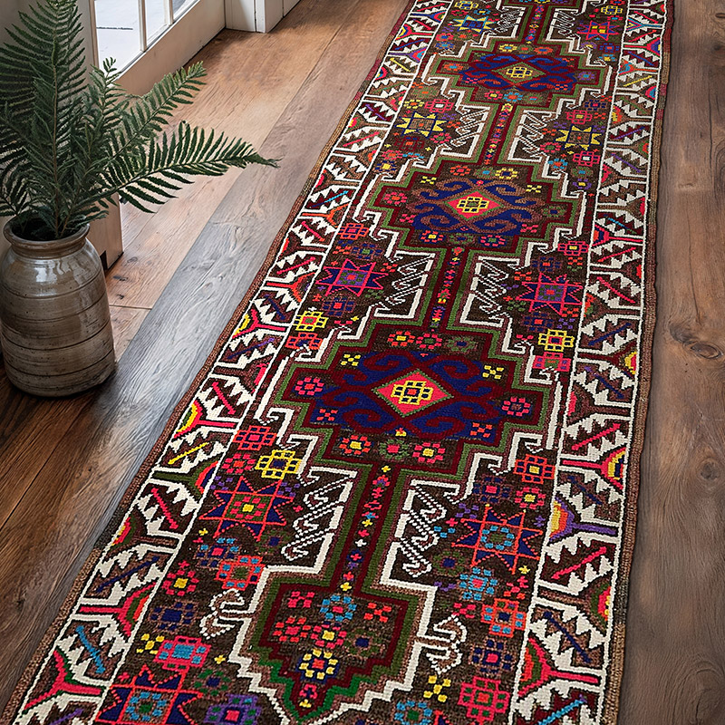 Alfombra Vintage de pasillo - 92 cm x 366 cm - K0085049