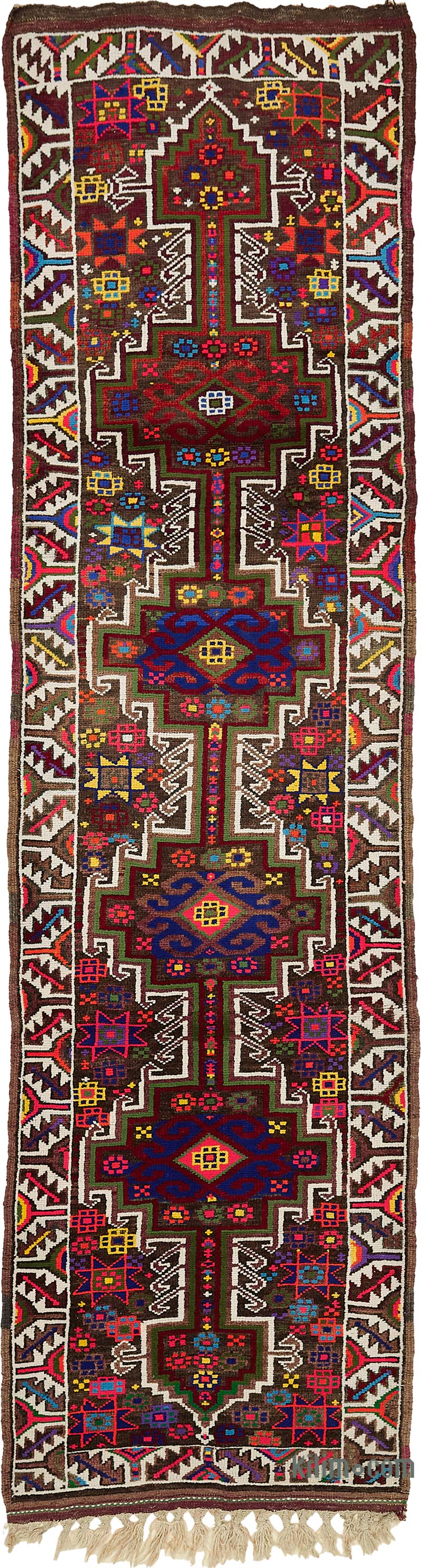 Vintage Tribal Runner Rug - 3'  x 12'  (36" x 144") - K0085049