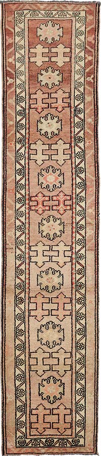 Alfombra Vintage de pasillo - 88 cm x 398 cm